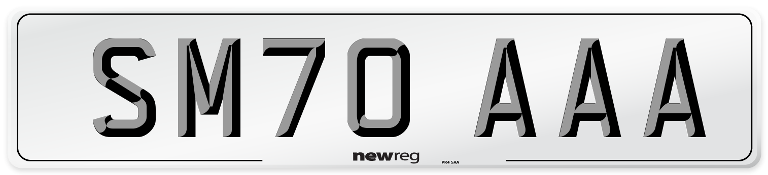 SM70 AAA Number Plate from New Reg